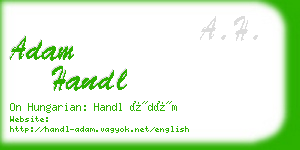 adam handl business card